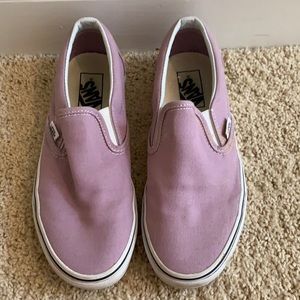 Lavender slip on vans
